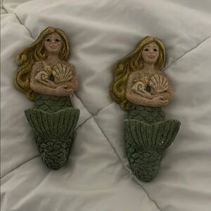 Mermaid Wall Decor Set - Green and Gold